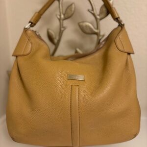 Cole Haan Camel Color Village Pebbled Leather Hobo Bag